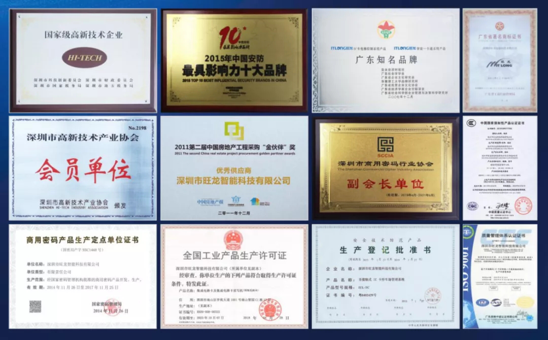 旺龙-荣誉证书